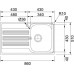 Franke Galileo GOX 611 Edelstahl Einbauspüle rechts 101.0178.616