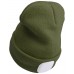 Wintermütze mit LED-Beleuchtung Grün USB aufladbar