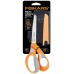 Fiskars Schere RazorEdge Softgrip 21cm Rechtshänder, weiß/orange 1014579