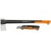 Fiskars Set Spaltaxt X25 + Universalmesser CarbonMax 1057915