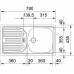 Franke Eurostar ETN 614 Nova, 780x435 mm, Küchenspüle 101.0594.471