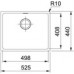 B-Ware!Franke Sirius SID 110-50, 525x440 mm, Tectonit Spüle, weiss 125.0363.788Besch. OV