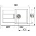 B-Ware Franke Sirius SID 611-78, 780x500 mm, tectonite Kratzer