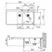 Franke Sinos SNX 251/651/2, 965x510 mm, Küchenspü, Edelstahl 127.0286.294