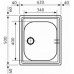 Franke Argo AGX 610, 6/4", 420x500 mm, Edelstahlspüle + Siphon 101.0286.035