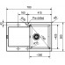 Franke Maris MRG 611-78 XL, 780 x 500 mm, Küchenspüle Fragranit, Steingrau 114.0479.030