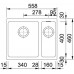 Franke Kubus KBG 160, 558x460 mm, Küchenspüle Fragranit+125.0477.754
