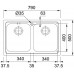 B-WARE Franke Logica LLX 620, 790x500 mm, Küchenspüle, Edelstahl 101.0199.870 BESCHÄDIGT!!
