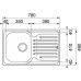 Franke Polar PXN 611-78, 780x490 mm, Edelstahl Einbauspüle 101.0286.080