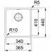 B-Ware!Franke Sirius SID 110-34, 365x440 mm, Tectonit Unterbauspüle schwarz 125.0363.785