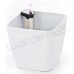 G21 Blumentopf mit Wasserspeicher Cube weiß 22 cm 6392410