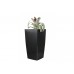 G21 Blumentopf mit Wasserspeicher Linea schwarz 39 cm 639243