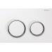 GEBERIT OMEGA 20 Betätigungsplatte, chrom hochglanz/chrom seidenglanz 115.085.KH.1