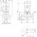 Grundfos In-Line Zirkulationspumpe TP 32-120/2 B, 0.37 kW, 3 x 220-240D/380-415Y V, 220 mm