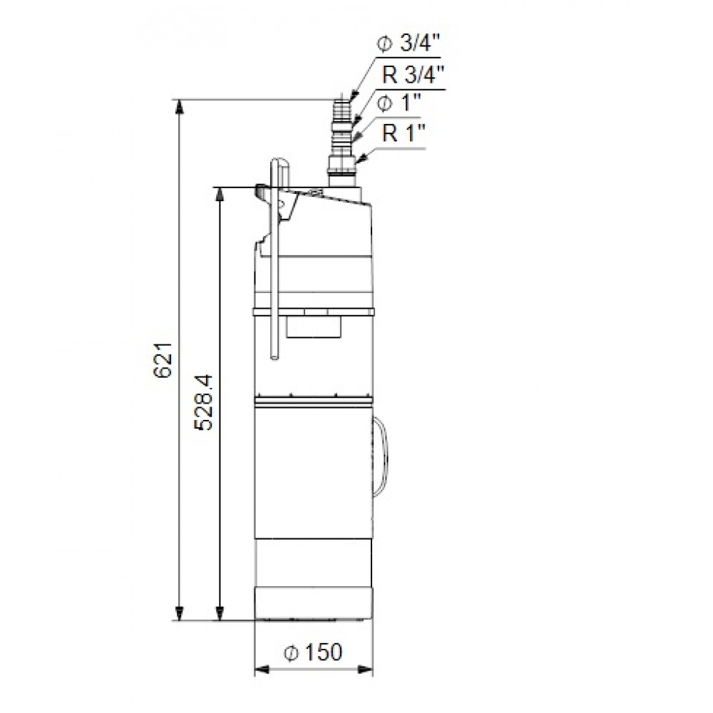 Grundfos SBA 3-35 M Zisternenpumpe ohne Schwimmer
