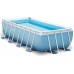 INTEX PRISM FRAME Rectangular POOL 488 x 244 x 107 cm mit Kartuschenanlage, 28318