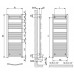Kermi Basic Heizkörper 1173 x 590 mm, gebogen, chrom