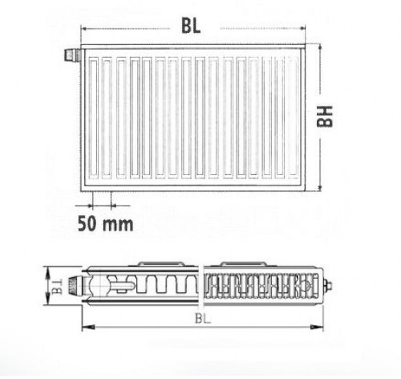 Kermi Therm X2 Profil-V Heizkorper 12 600 / 1400 FTV120601401L1K