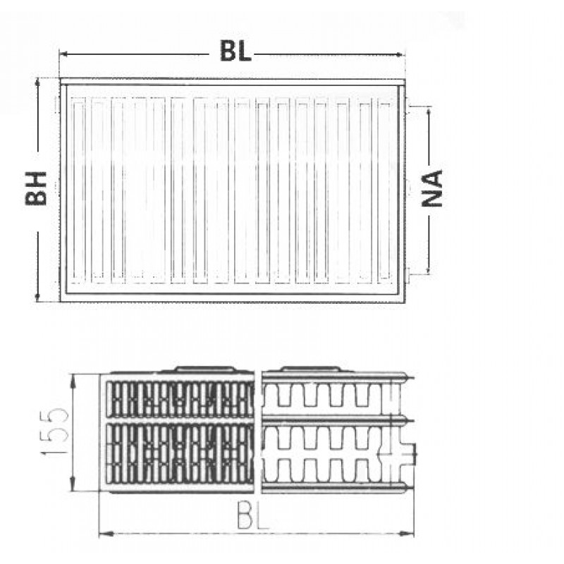 Kermi Therm X2 Profil-V Heizkorper 33 600 / 800 FTV330600801R1K