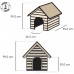 KETER DOG HOUSE Hundehütte, Kunststoff, 95 x 99 x 99 cm, grau 17360369