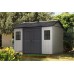 B-WARE KETER OAKLAND 1175 SD Gartenhaus, 350 x 229 x 254 cm, grau, beschädigte Verpackung