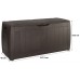 KETER HOLLYWOOD 270L Garten-Aufbewahrungsbox 117,5 x 45 x 57,3 cm, graphit 17191974