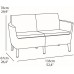 KETER SALEMO 2-Sitzer Sofa, 133 x 67 x 76 cm, braun/beige 17209038