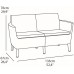 KETER SALEMO 2-Sitzer Sofa, 133 x 67 x 76 cm, graphit/grau 17209038