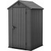 KETER DARWIN 4 x 4 Kunststoffgerätehaus, 125,8 x 116,37 x 205 cm, grau 17212741