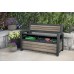 KETER DECO GARDEN BENCH 227L Gartenbank/Kissenbox, 133 x 61 x 89 cm, ashwood 17213853