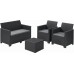 KETER ELODIE 2 SEATER Lounge-Set 4-tlg., graphit/grau 17211877