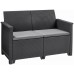 KETER ELODIE 2 SEATER Lounge-Set 4-tlg., graphit/grau 17211877