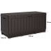 KETER KENTWOOD 350L Garten-Aufbewahrungsbox 128 x 53,6 x 59 cm, braun 17210604