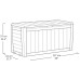 KETER MARVEL PLUS 270L Garten-Aufbewahrungsbox 117 x 45 x 57 cm, anthrazit 17202622