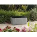 KETER NOVEL 340L Garten-Aufbewahrungsbox 124 x 55 x 62,5 cm, grau/schwarz 17197948