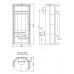 ABX KIRUNA, 4649-4 Holz-Kaminofen, graues Blech+Speckstein 4649-4M