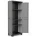 KIS STILO HOCH Kunststoffschrank 68x39x173cm grau/schwarz