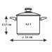 LAMART LTB2413 LEGER Kastrol Kochtopf mit Deckel 24 x 13.5cm