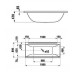 Laufen Living by Laufen Einbau-Rechteck Badewanne, L: 180 B: 80 H: 47 cm 2324300000001