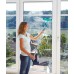 LEIFHEIT Window & Frame Cleaner L Fensterwischer mit Teleskopstiel (Click System) 51120