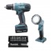 Makita DF347DWLX1 Akku-Bohrschrauber Set 2x +2 Akkus 14,4V/ 1.5Ah