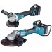 Makita DLX2245PT1 Akku-Winkelschleifer-Set DGA900Z, DGA506Z, 3x Akku 18V/5Ah