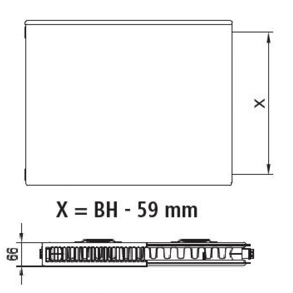 Kermi Therm X2 Plan-Kompakt Flachheizkorper 12 500 / 600 PK0120506