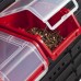 Kistenberg TRUCK PLUS Stapelbox mit Deckel Box Sortierbox, 23x16x12cm, Rot KTR23F-302