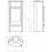 ABX PORI Holz-Kaminofen, grau+Speckstein flat 4671-5M