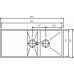 Franke Planar PPX 151, 980x450 mm, Edelstahl Unterbauspüle