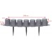 Palisade grau 2,05m Rasenkante Kunststoffpalisade Beetumrandung, IPAL7S