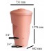 Prosperplast WALLYCAN Regenwassertonne Wassertank 270l, anthrazit IDWA270-S433