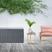 Kissenbox Auflagenbox Gartenbox Gartentruhe Kunststoff mit Rollen Mokka 17 x47 x 60cm 290l