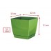 Prosperplast COUBI SQUARE P Blumentopf viereckig mit Untersetzer 12 cm, graphit DUKP120